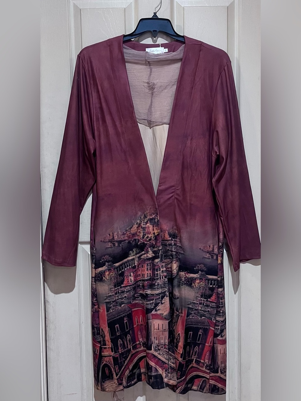 Coastal Print Lightweight Jacket, Size M/L